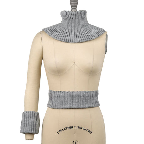 Alta Silver Gray Chunky 2x2 Rib Knit Sweater Trim Bundle - 3pc