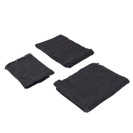Alta Raven Chunky 2x2 Rib Knit Sweater Trim Bundle - 3pc