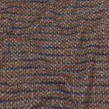 Italian Tan, Red and Blue Striped Boucle Chunky Wool Sweater Knit