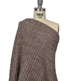 Italian Beige, Barrier Reef and White Tweedy Blended Wool Ribbed Sweater Knit