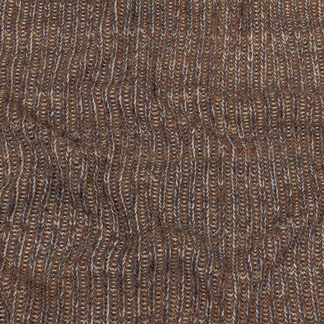 Italian Beige, Barrier Reef and White Tweedy Blended Wool Ribbed Sweater Knit