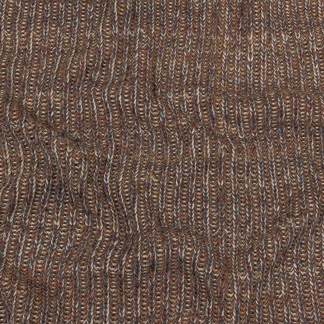 Italian Beige, Barrier Reef and White Tweedy Blended Wool Ribbed Sweater Knit