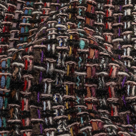 Charcoal and Multicolor Blended Wool Tweed