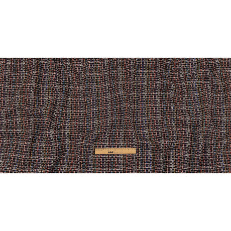 Charcoal and Multicolor Blended Wool Tweed