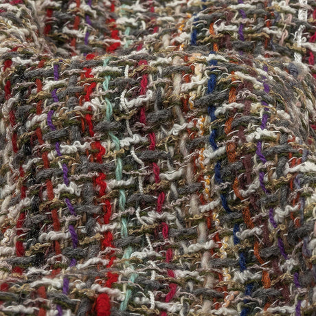 Italian White, Gray and Multicolor Blended Wool Tweed