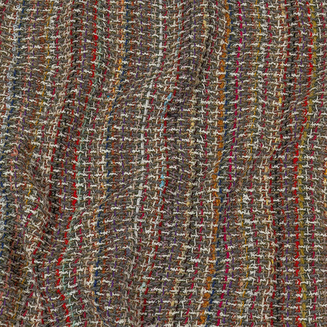 Italian White, Gray and Multicolor Blended Wool Tweed