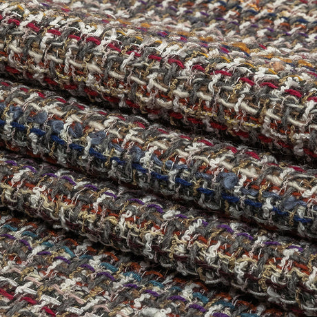 Italian White, Beige and Multicolor Blended Wool Tweed