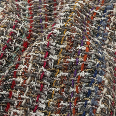 Italian White, Beige and Multicolor Blended Wool Tweed