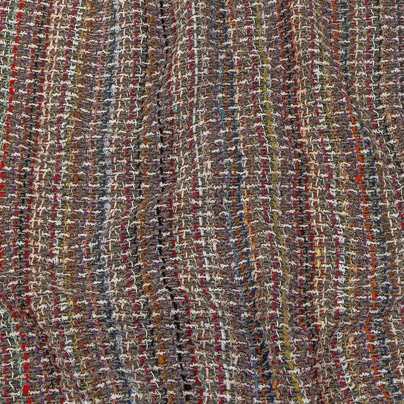 Italian White, Beige and Multicolor Blended Wool Tweed