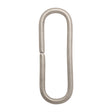 Matte Silver Metal Long Oval Ring - 0.75" x 2.25"