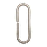 Matte Silver Metal Long Oval Ring - 0.75" x 2.25"