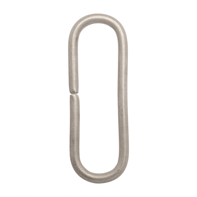 Matte Silver Metal Long Oval Ring - 0.75" x 2.25"