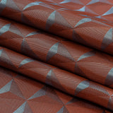 Blue and Orange Bi-Color Triangles Jacquard Lining