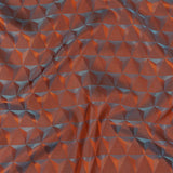 Blue and Orange Bi-Color Triangles Jacquard Lining