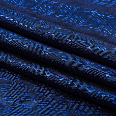 Cobalt and Navy Bi-Color Diamonds Jacquard Lining