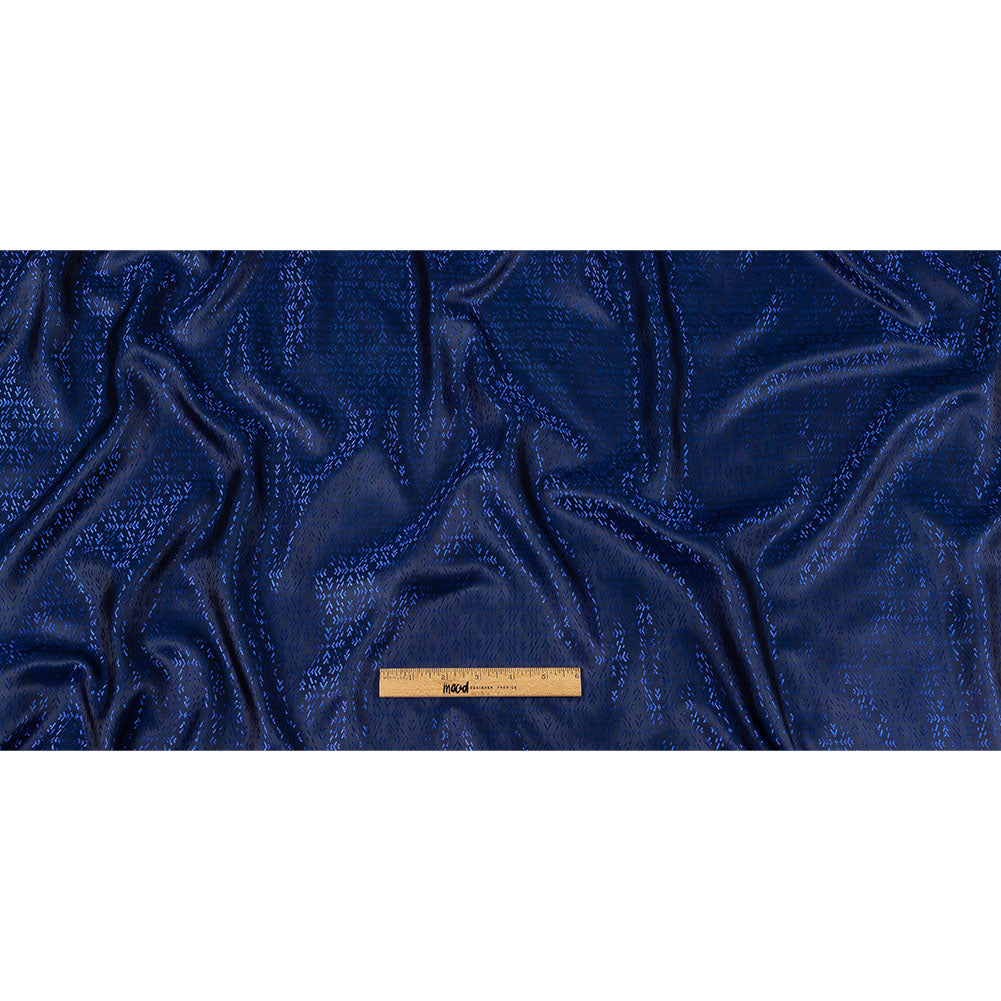 Cobalt and Navy Bi-Color Diamonds Jacquard Lining