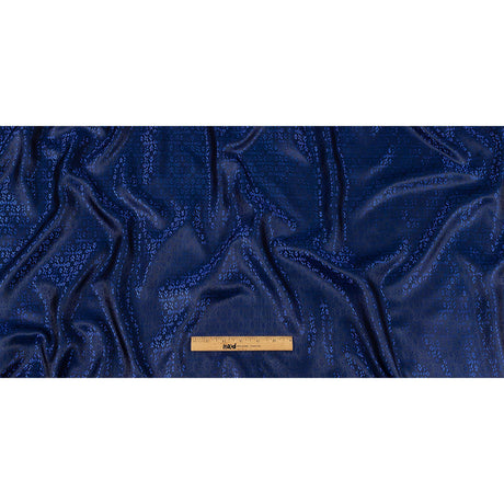 Cobalt and Navy Bi-Color Diamonds Jacquard Lining