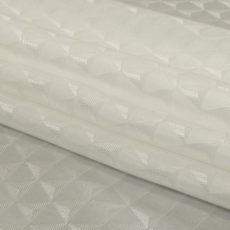 White Tonal Small Triangles Jacquard Lining