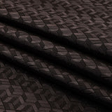 Black and Charcoal Faux 3D Boxes Jacquard Lining
