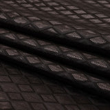 Black and Charcoal Diamonds Jacquard Lining