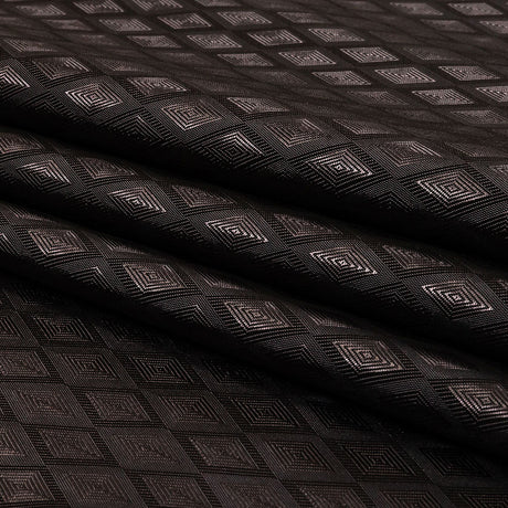 Black and Charcoal Diamonds Jacquard Lining