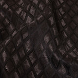 Black and Charcoal Diamonds Jacquard Lining
