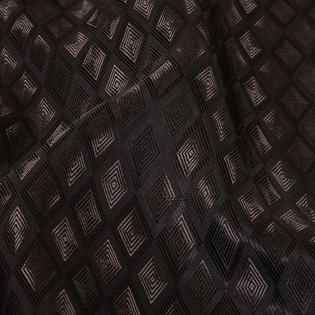 Black and Charcoal Diamonds Jacquard Lining