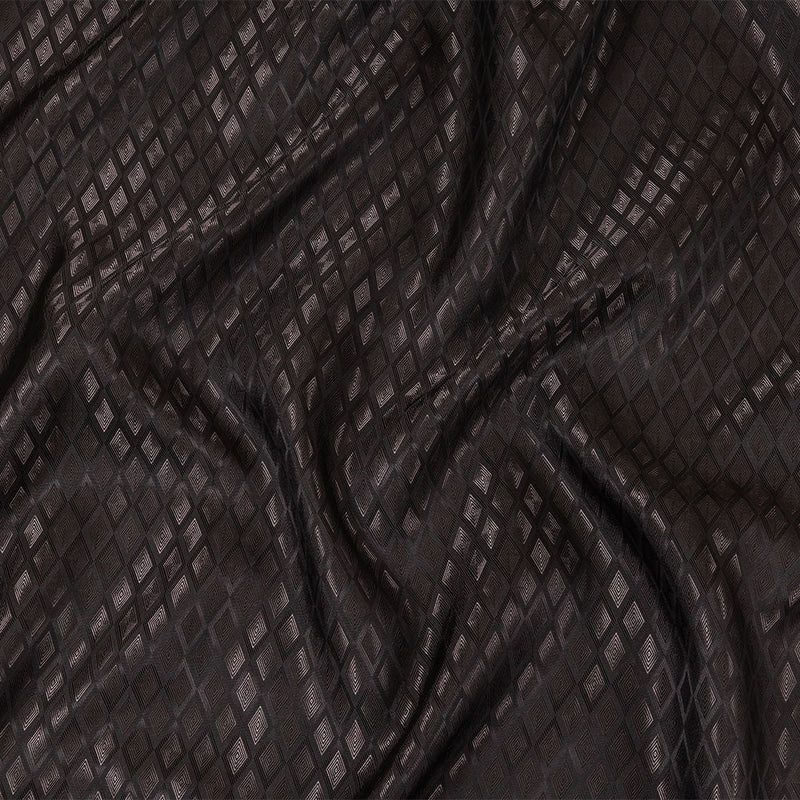 Black and Charcoal Diamonds Jacquard Lining