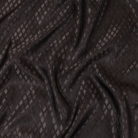 Black and Charcoal Diamonds Jacquard Lining