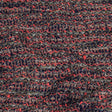 Italian Navy, Beige and Neon Pink Striped Boucle Blended Wool Sweater Knit