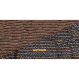 Teal, Gray and Taupe Striped Boucle Blended Wool Sweater Knit