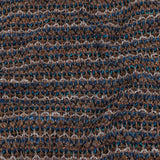 Teal, Gray and Taupe Striped Boucle Blended Wool Sweater Knit