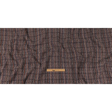 Italian Charcoal, Candy Pink and Blue Blended Wool Tweed