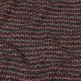Italian Pink, Gray and Porcelain Striped Boucle Blended Wool Sweater Knit with Clear Baby Sequins