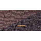 Italian Navy, Red and Orange Striped Boucle Blended Wool Sweater Knit