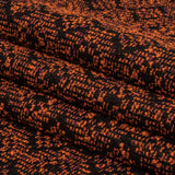 Metallic Gold, Shocking Orange and Black Diamonds Polyester Boucled Jacquard