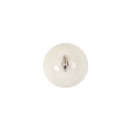 Vintage Chalk White Glass Shank Back Ball Button - 20L/12.5mm