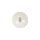 Vintage Chalk White Glass Shank Back Ball Button - 25L/16mm