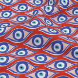 Red, White and Blue Evil Eye Caye UV Protective Compression Swimwear Tricot with Aloe Vera Microcapsules