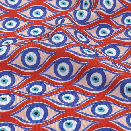 Red, White and Blue Evil Eye Caye UV Protective Compression Swimwear Tricot with Aloe Vera Microcapsules