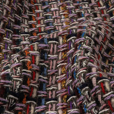 Italian Lilac, Gray and Multicolor Tweedy Plaid Blended Wool Woven