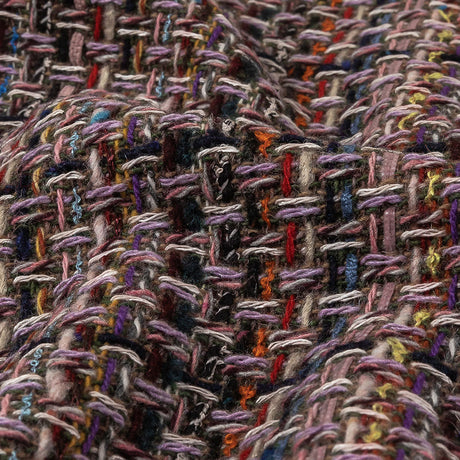 Italian Olive, Lilac and Multicolor Tweedy Plaid Blended Wool Woven