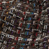 Black Coffee, Cream and Multicolor Tweedy Plaid Blended Wool Woven