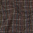 Black Coffee, Cream and Multicolor Tweedy Plaid Blended Wool Woven