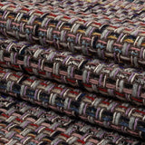 Gray, Navy and Multicolor Tweedy Plaid Blended Wool Woven