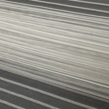 Embroidery Striped Tulle - White - Elsinore Collection