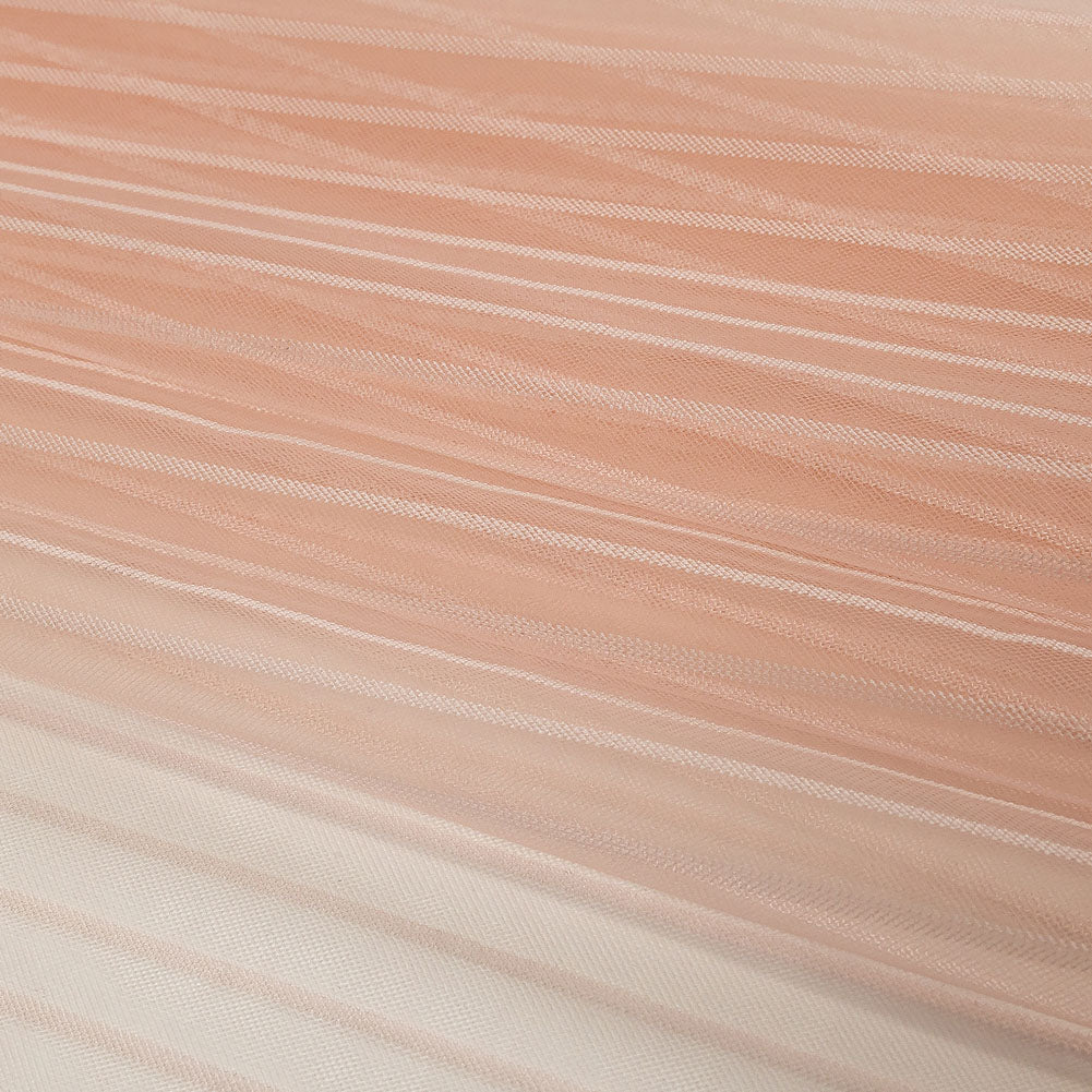 Embroidery Striped Tulle - Blush - Elsinore Collection
