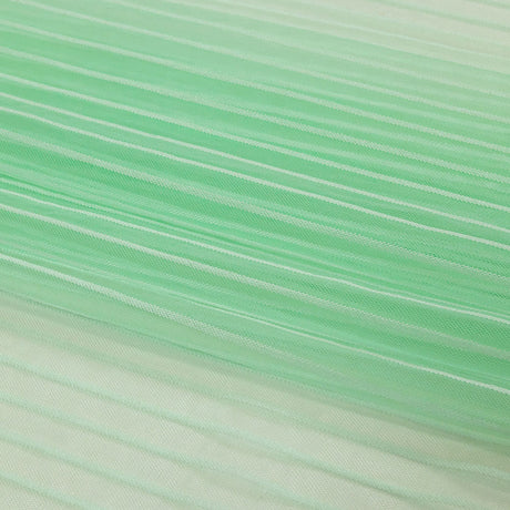 Embroidery Striped Tulle - Subtle Green - Elsinore Collection
