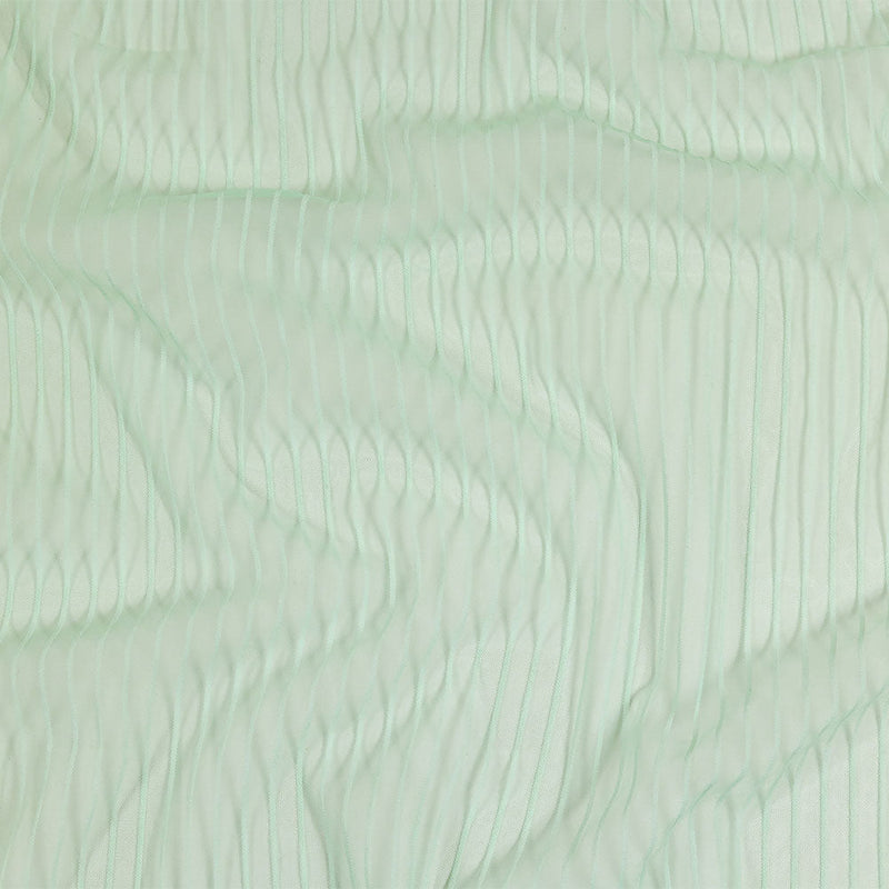 Embroidery Striped Tulle - Subtle Green - Elsinore Collection