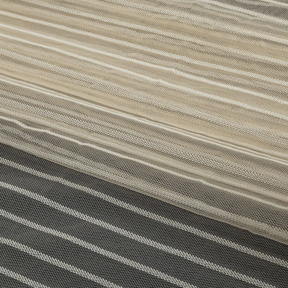 Embroidery Striped Tulle - Bridal Blush - Elsinore Collection